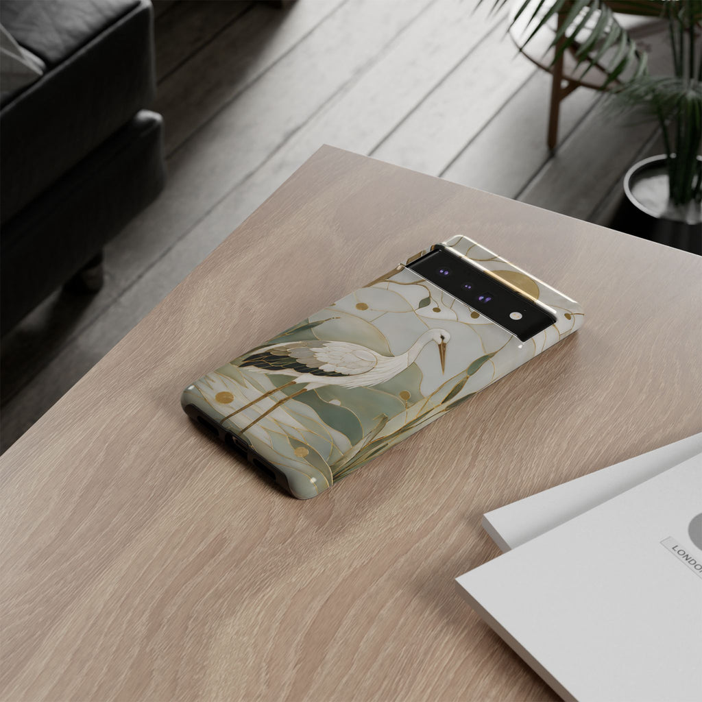 Heron Google Pixel Phone Case | Coastal Bird Phone Case