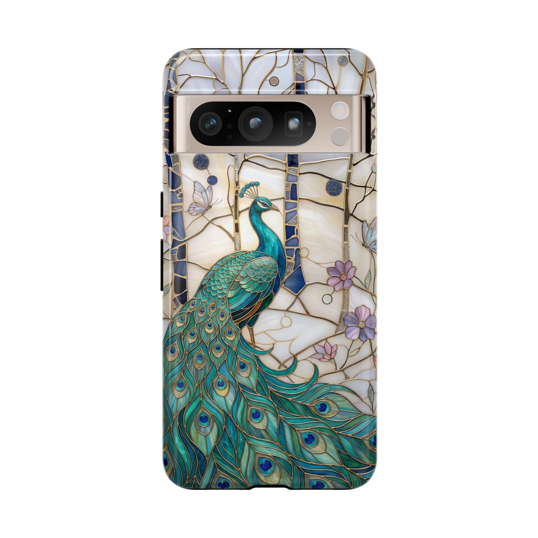 Peacock Stained Glass Google Pixel Case