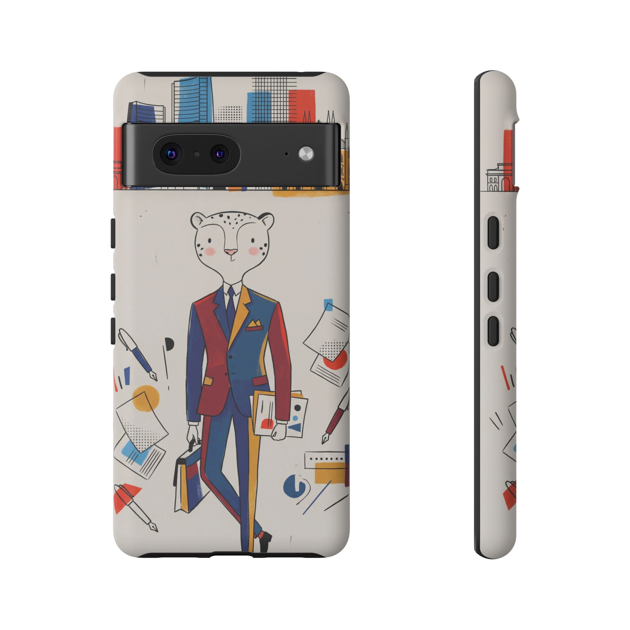 Leopard Executive Google Pixel Phone Case | Business Chic Illustrated