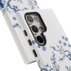 Vintage Blue White Porcelain Samsung Galaxy Phone Case | Chinoiserie Floral Tough Cover