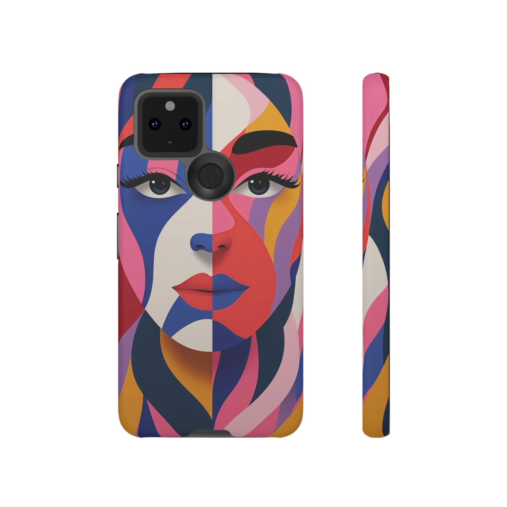 Abstract Colourful Face Google Pixel Case | Vibrant Pop Art