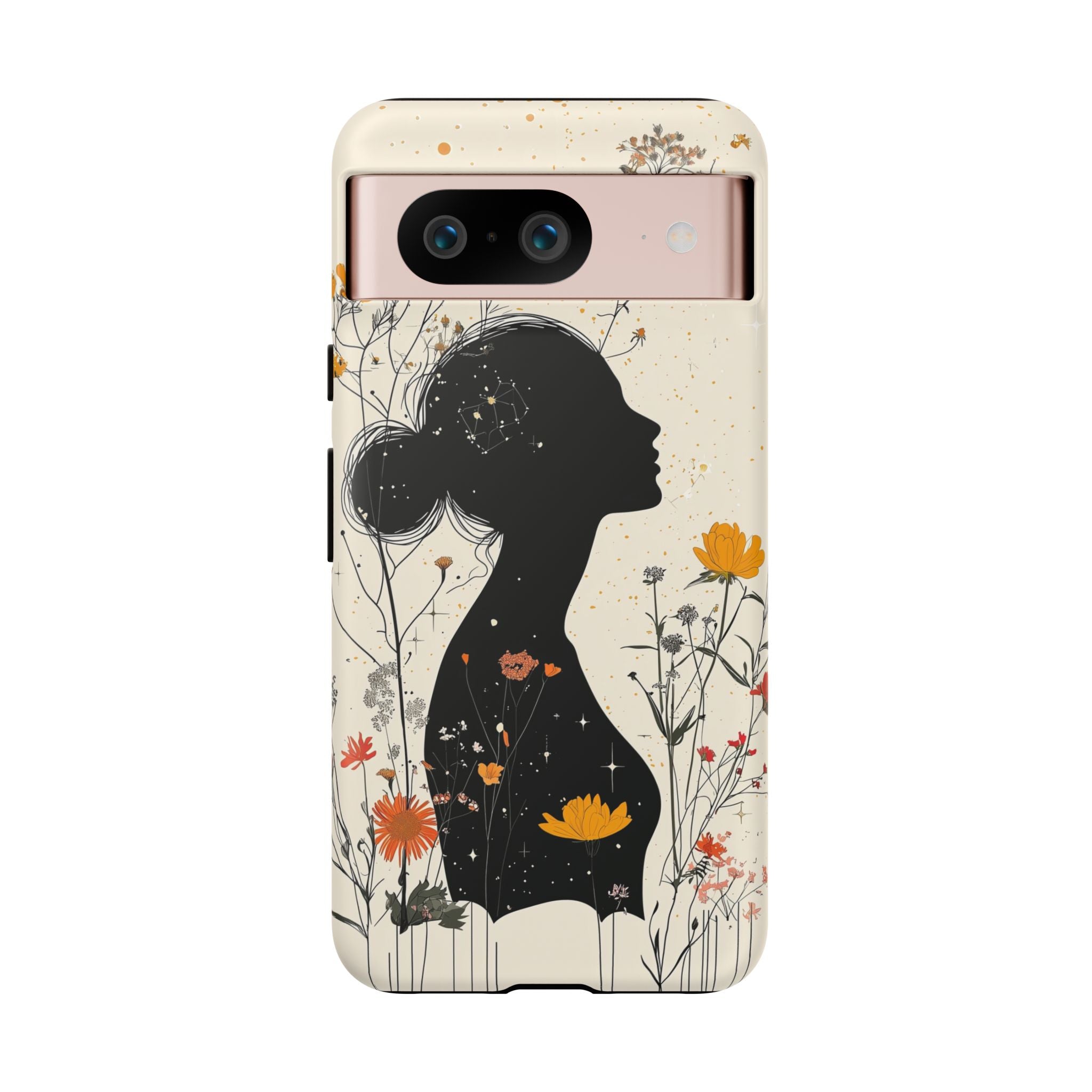 Floral Silhouette Google Pixel Case | Botanical Woman