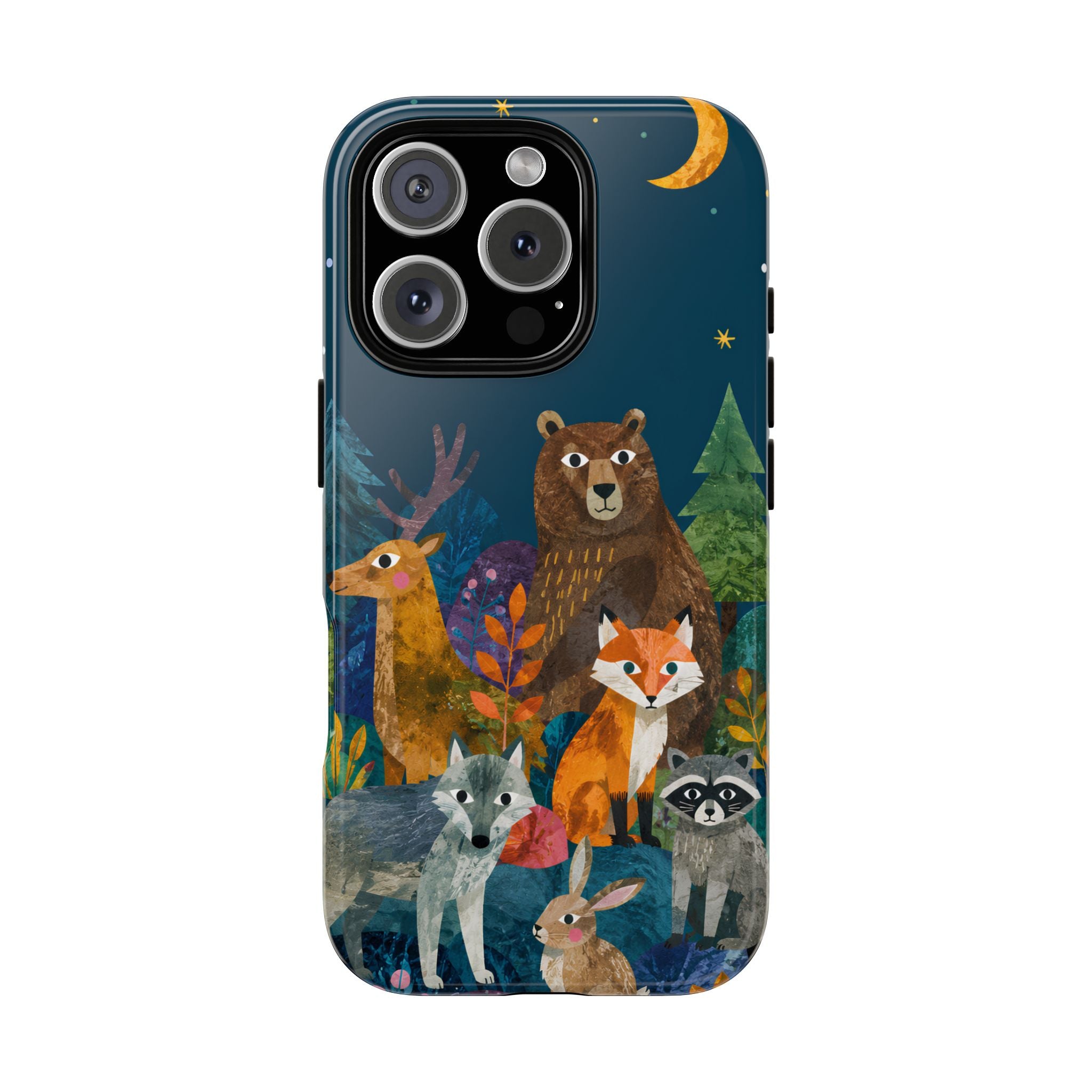 Forest Friends iPhone Case | Nighttime Woodland Animals Design