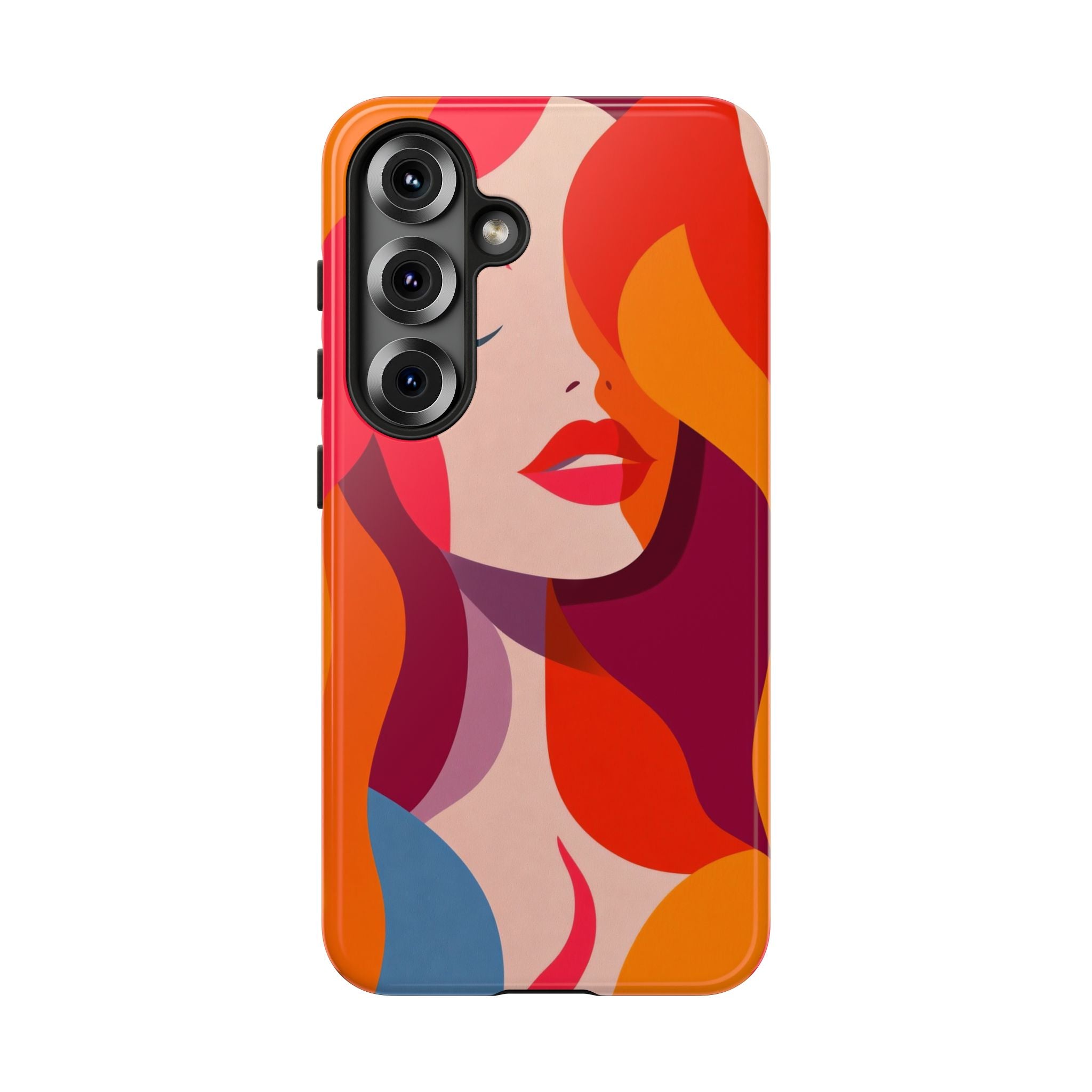 Retro Pop Art Woman Samsung Galaxy Case | Bold Colourful Abstract Portrait