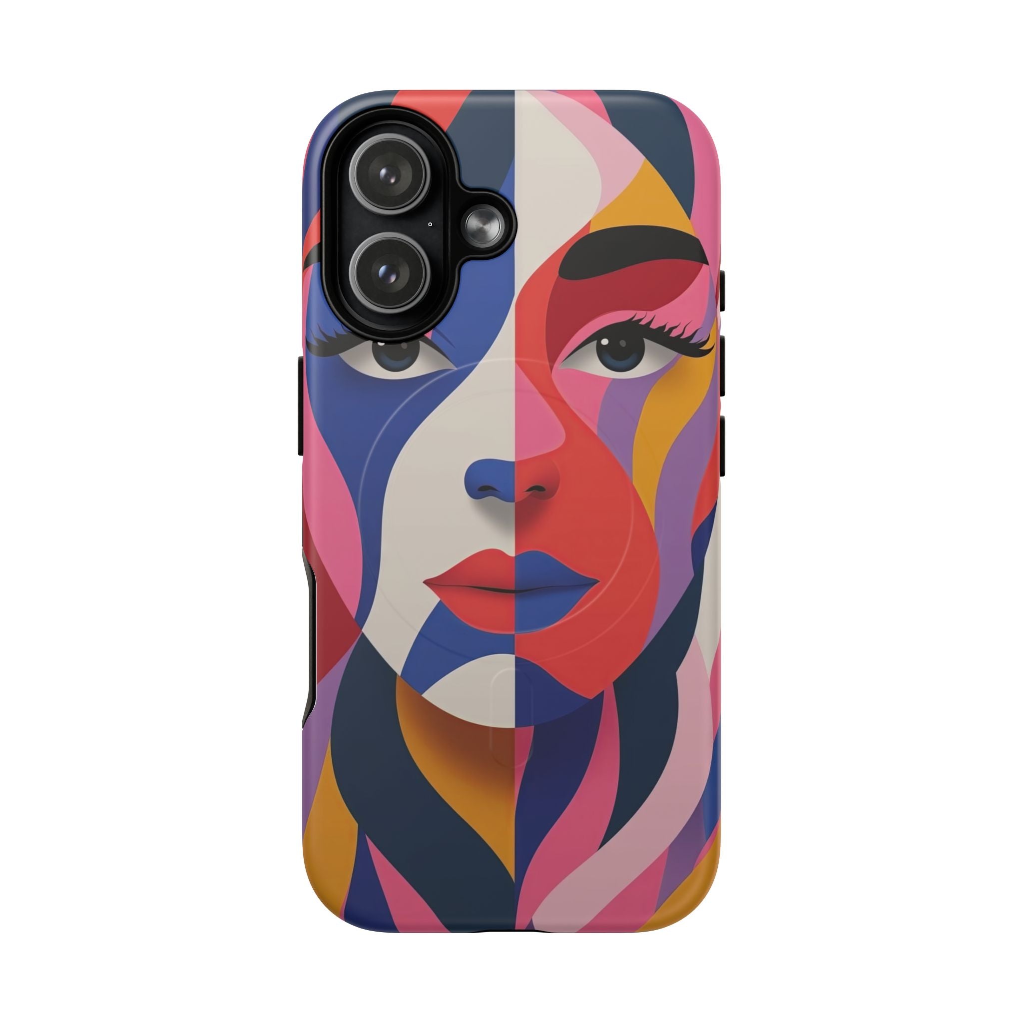 Abstract Colourful Face MagSafe iPhone Case | Vibrant Pop Art