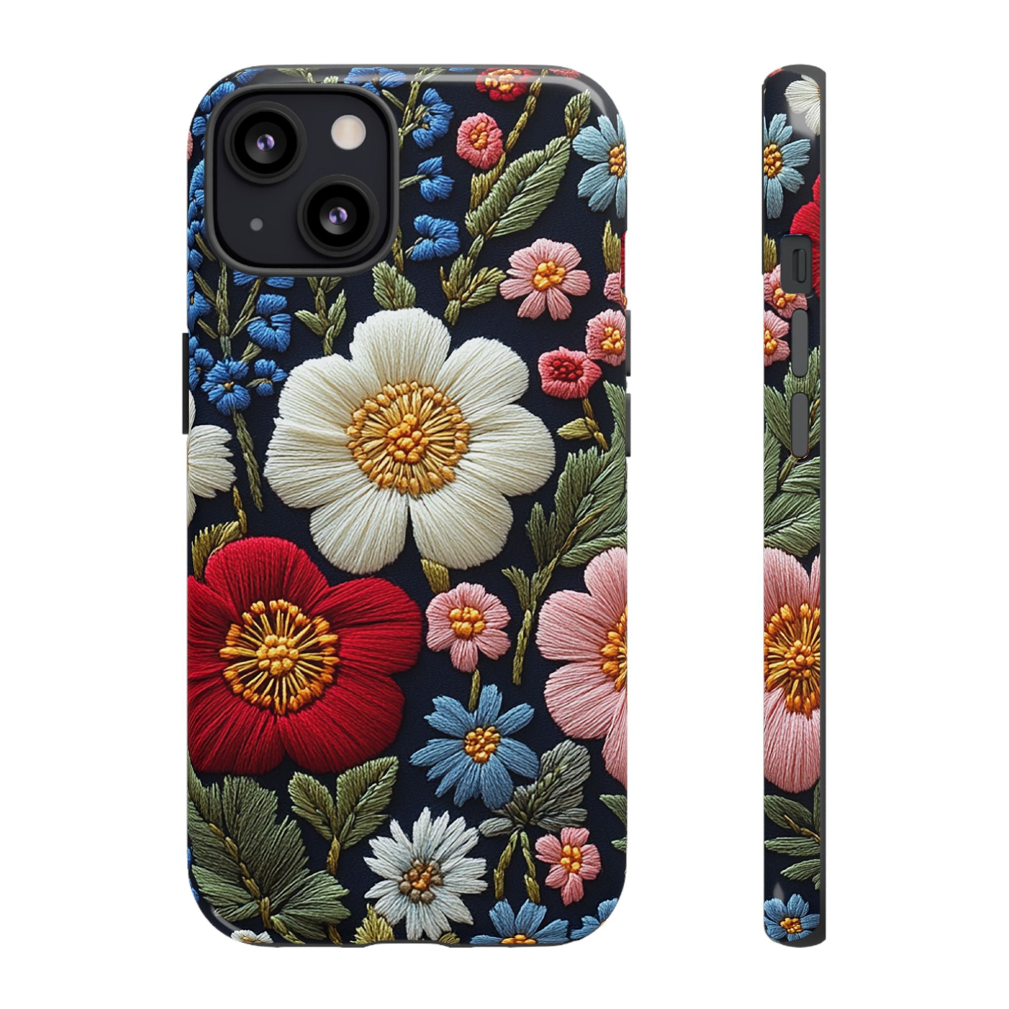 Floral Embroidered Garden iPhone Case