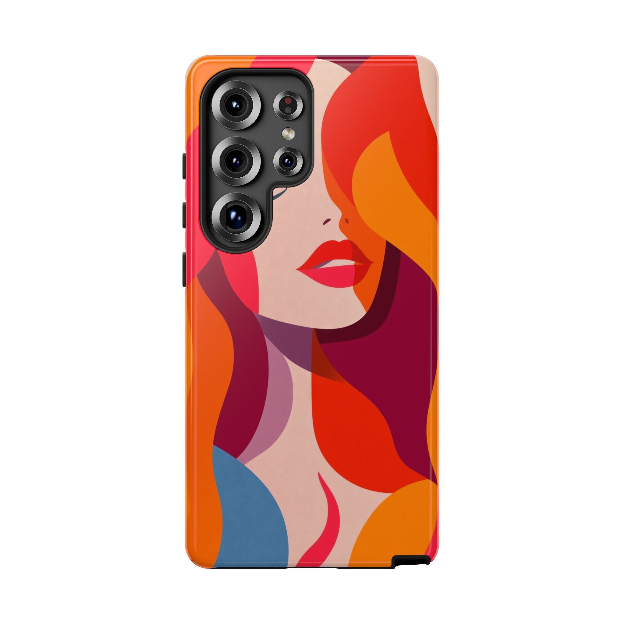 Retro Pop Art Woman Samsung Galaxy Case | Bold Colourful Abstract Portrait