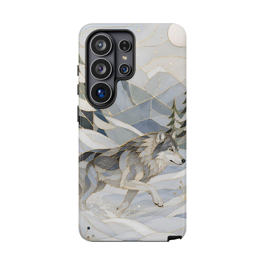 Winter Wolf Samsung Galaxy Phone Case | Mountain Forest iPhone Case