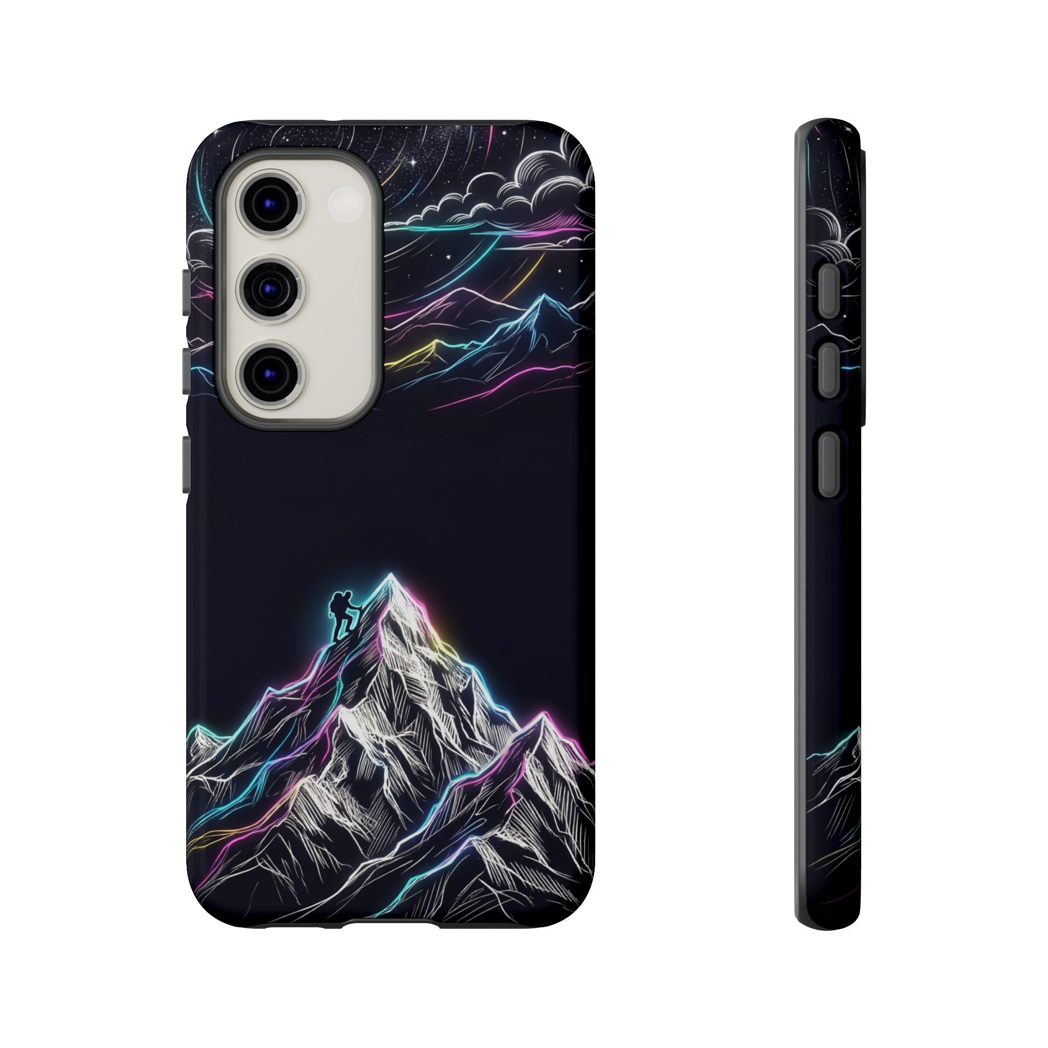 Mount Everest Neon Samsung Galaxy Phone Case | Dark Cosmic Climber Protective Cover