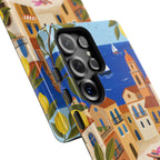 Mediterranean Scooter Samsung Galaxy Phone Case | Coastal Lemon Grove Design