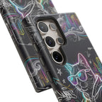 Cool Hoodie Neon Street Cat Samsung Galaxy Phone Case