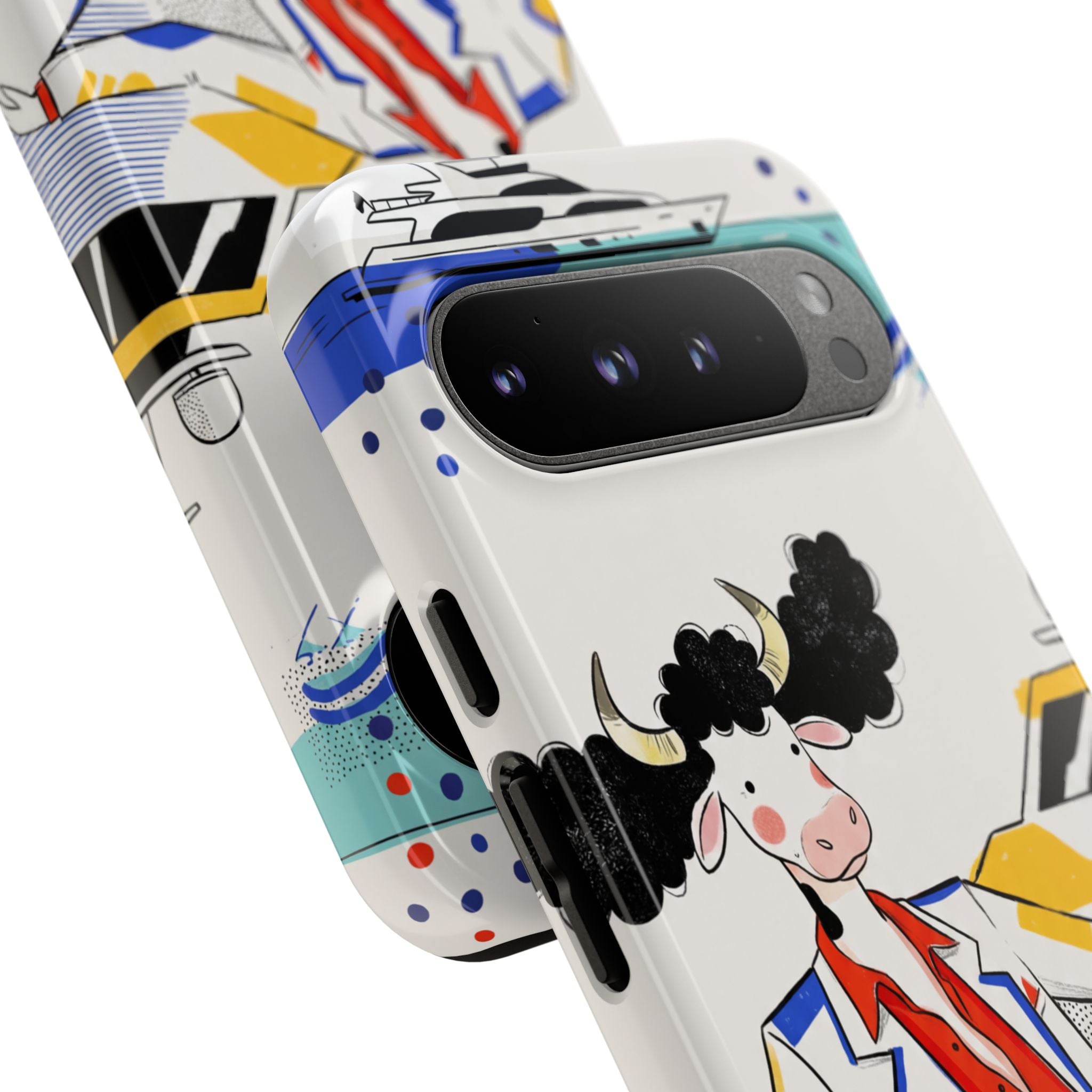 Nautical Cow Graphic Protective Google Pixel Phone Case