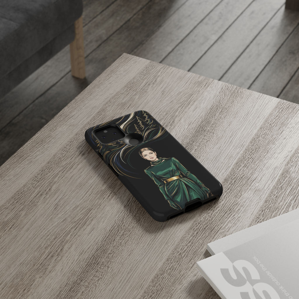 Custodia per Google Pixel Donna Elegante nella Foresta