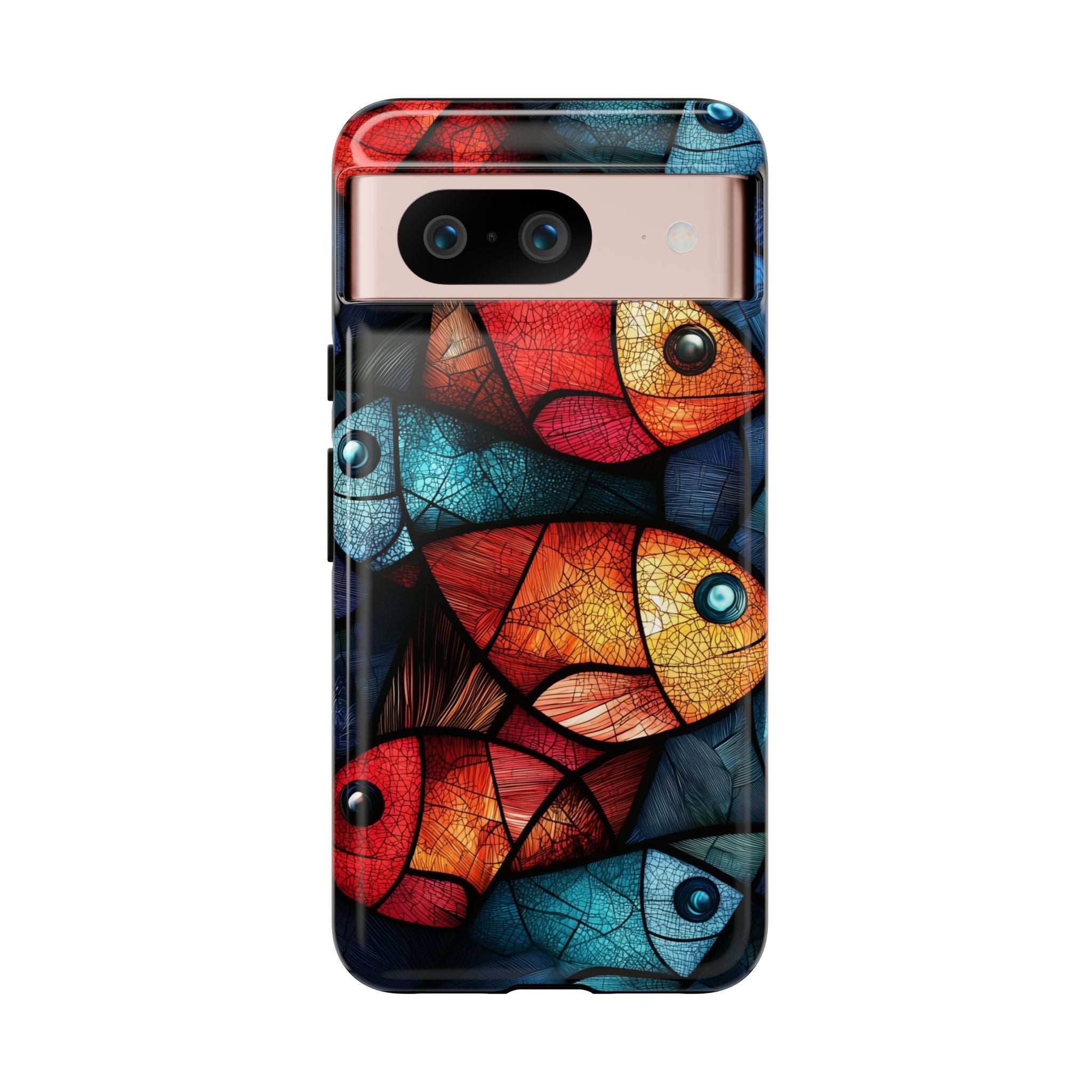 Fish Mosaic Tough Google Pixel Case — Colourful Artistic Fish Pattern