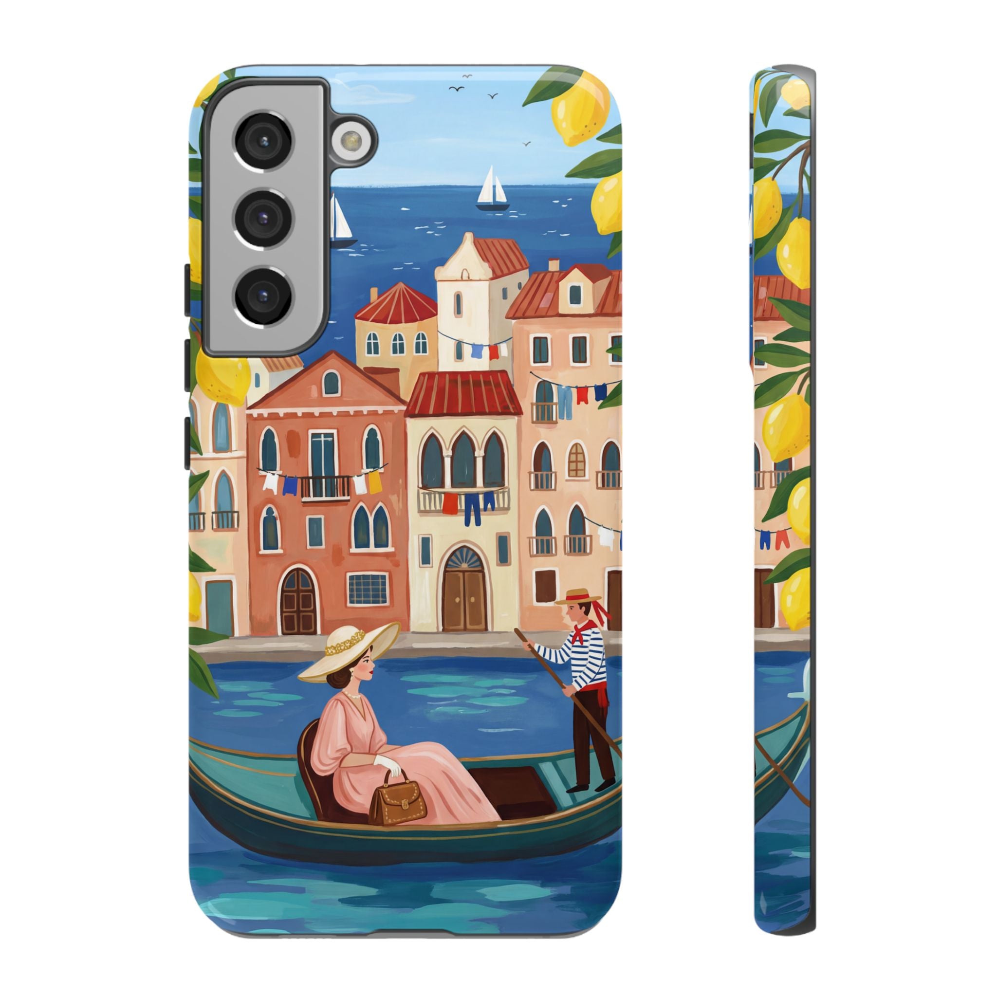 Venetian Gondola Samsung Galaxy Phone Case | Lemon Coast Waterfront Travel