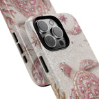 Cover protettiva per iPhone a conchiglia di tartaruga marina rosa