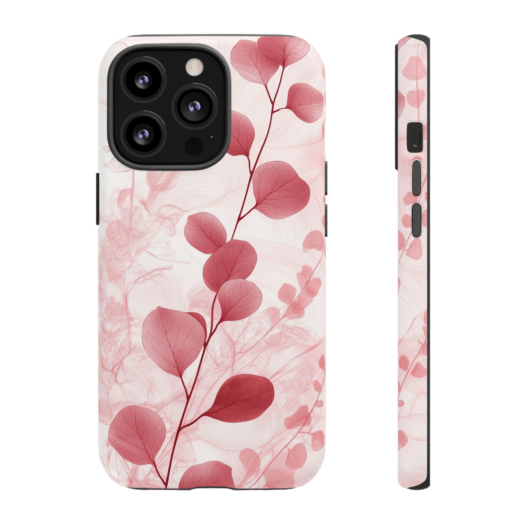 Pink Botanical Floral Eucalyptus iPhone Case