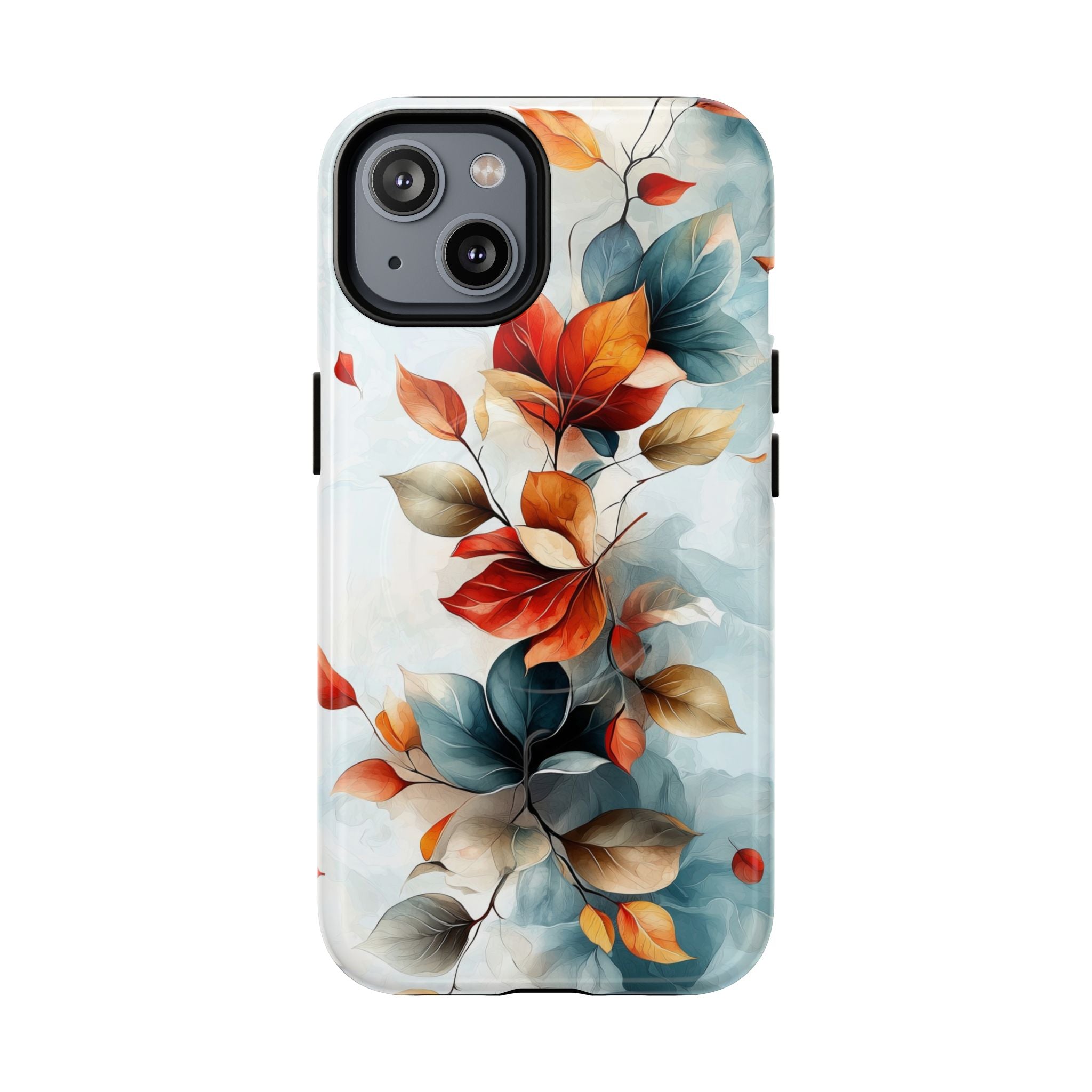 Custodia MagSafe resistente per iPhone con motivo floreale autunnali