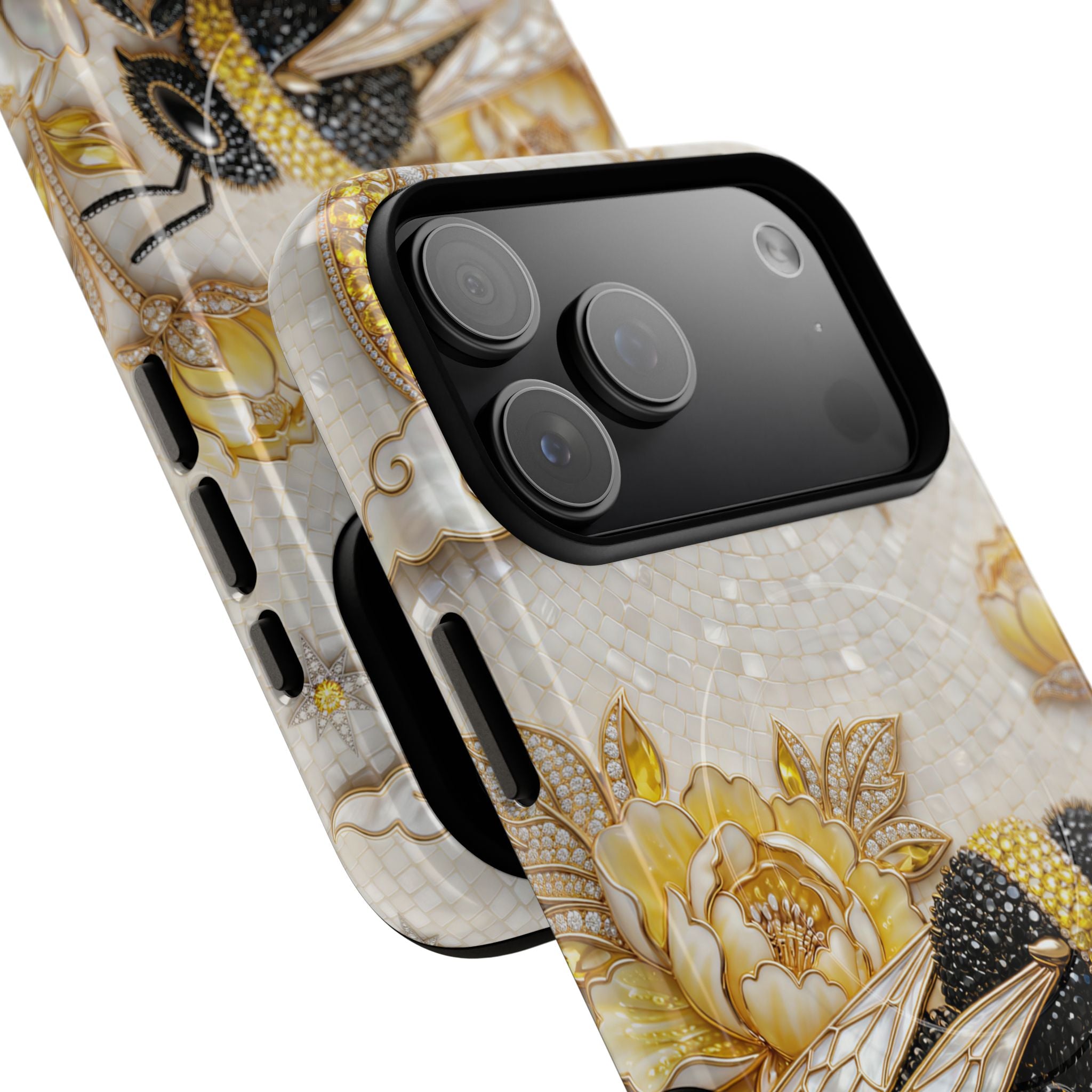 Golden Bee MagSafe iPhone Case | Floral Moon iPhone Protector
