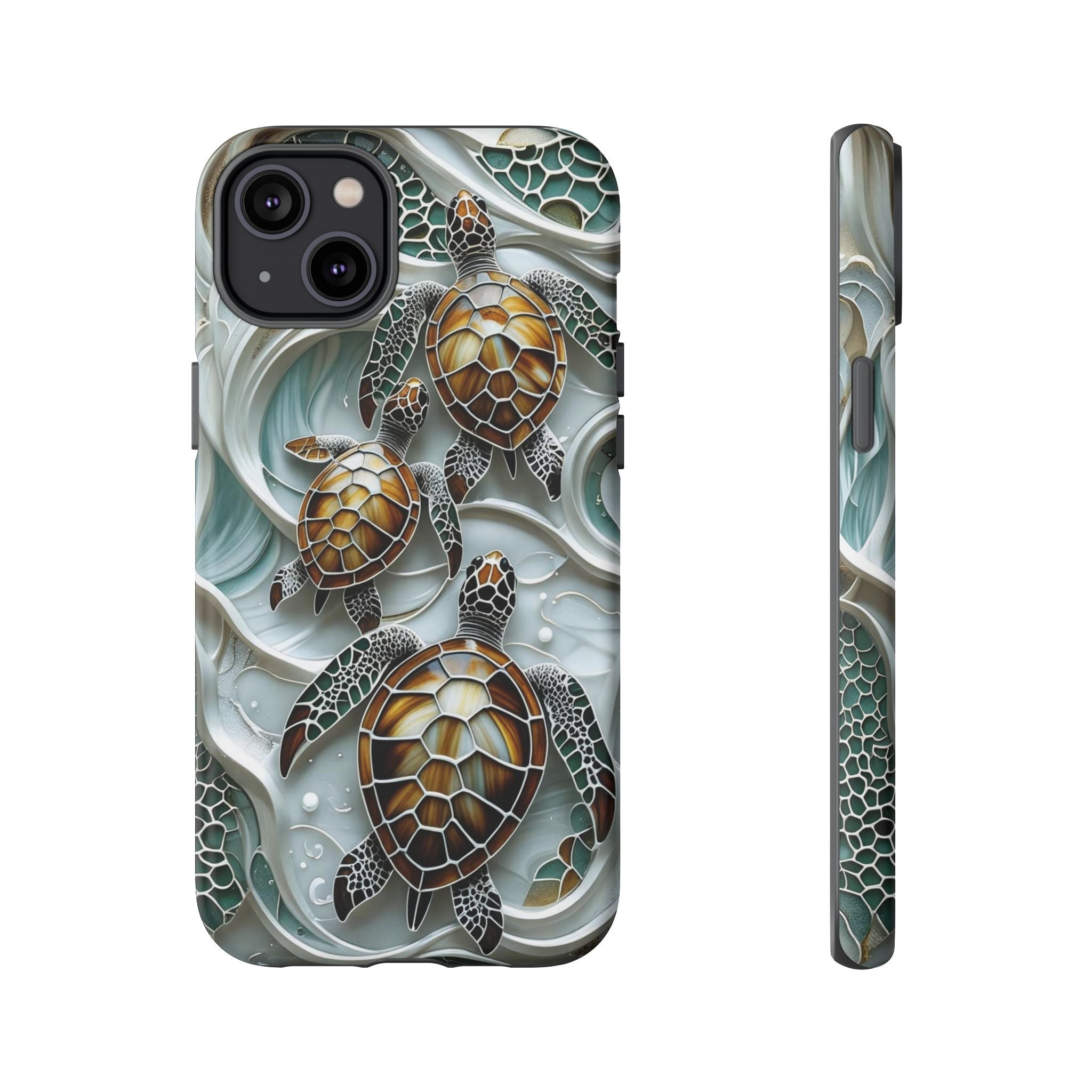 Sea Turtle Phone Case — Ocean Waves Protective iPhone Cover
