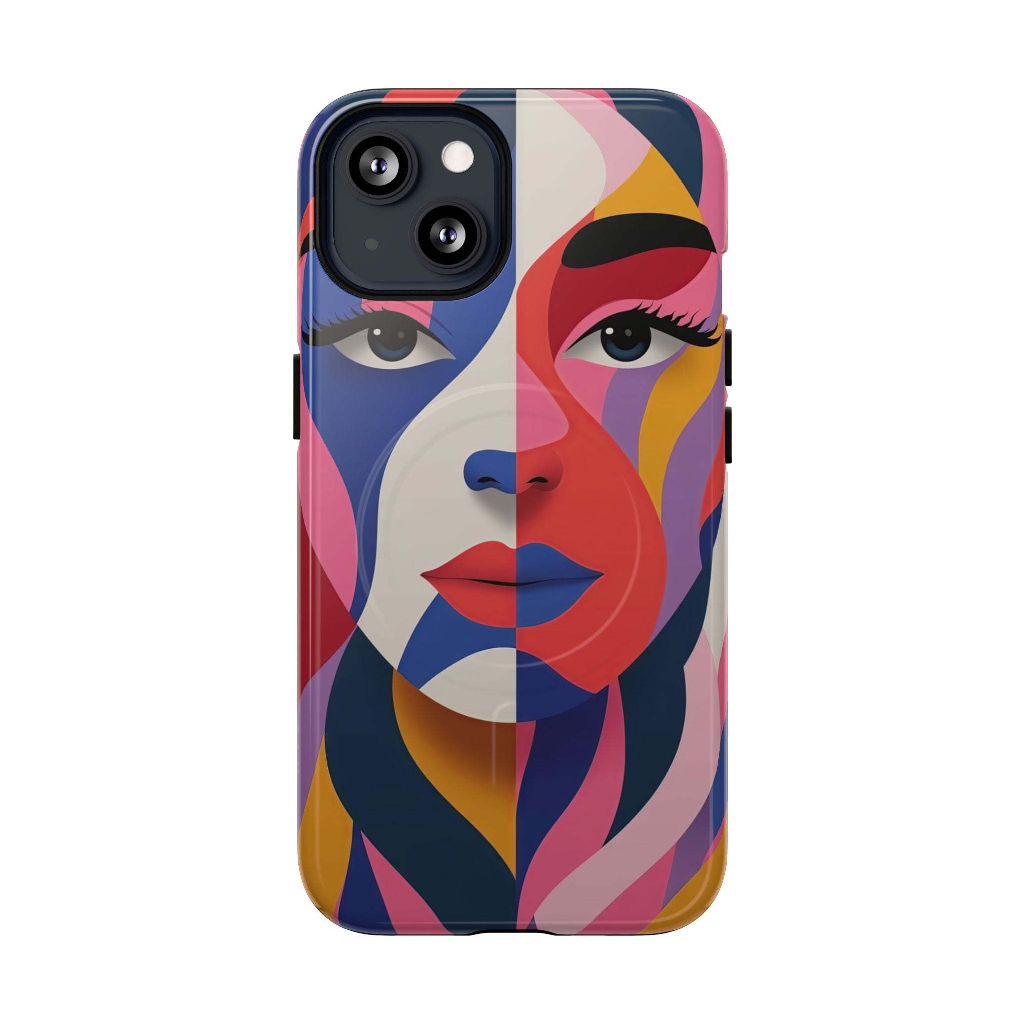 Abstract Colourful Face MagSafe iPhone Case | Vibrant Pop Art