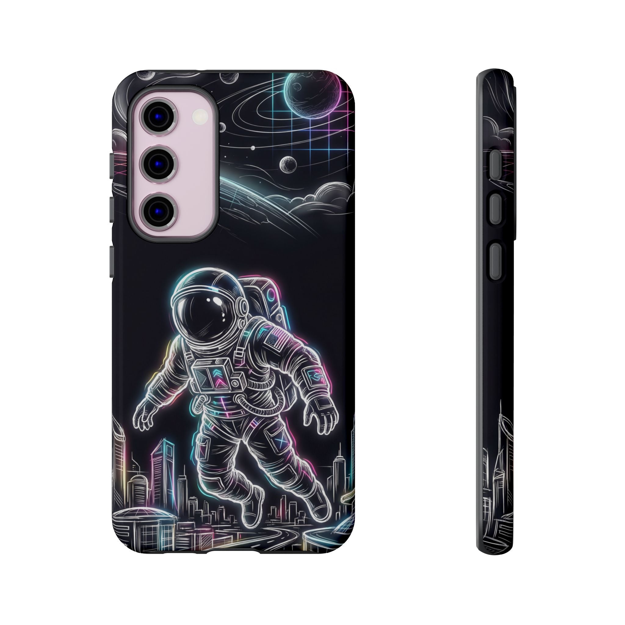 Space Explorer Astronaut Neon Samsung Galaxy Phone Case