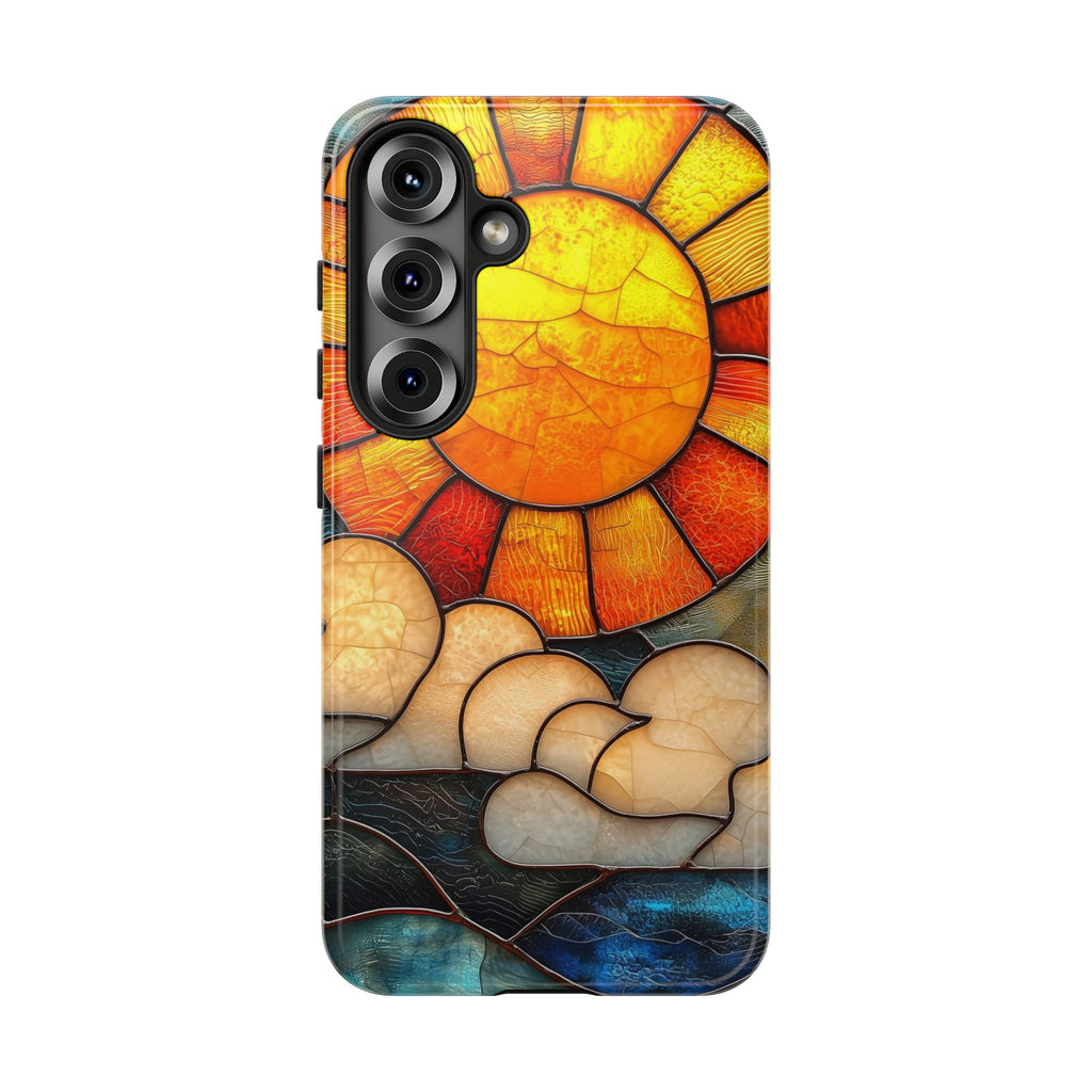 Stained Glass Sun & Clouds Samsung Galaxy Case