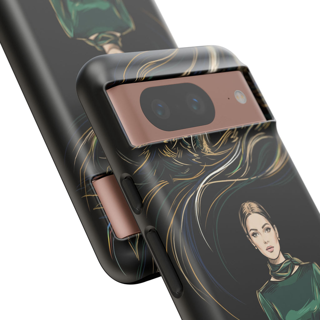 Custodia per Google Pixel Donna Elegante nella Foresta