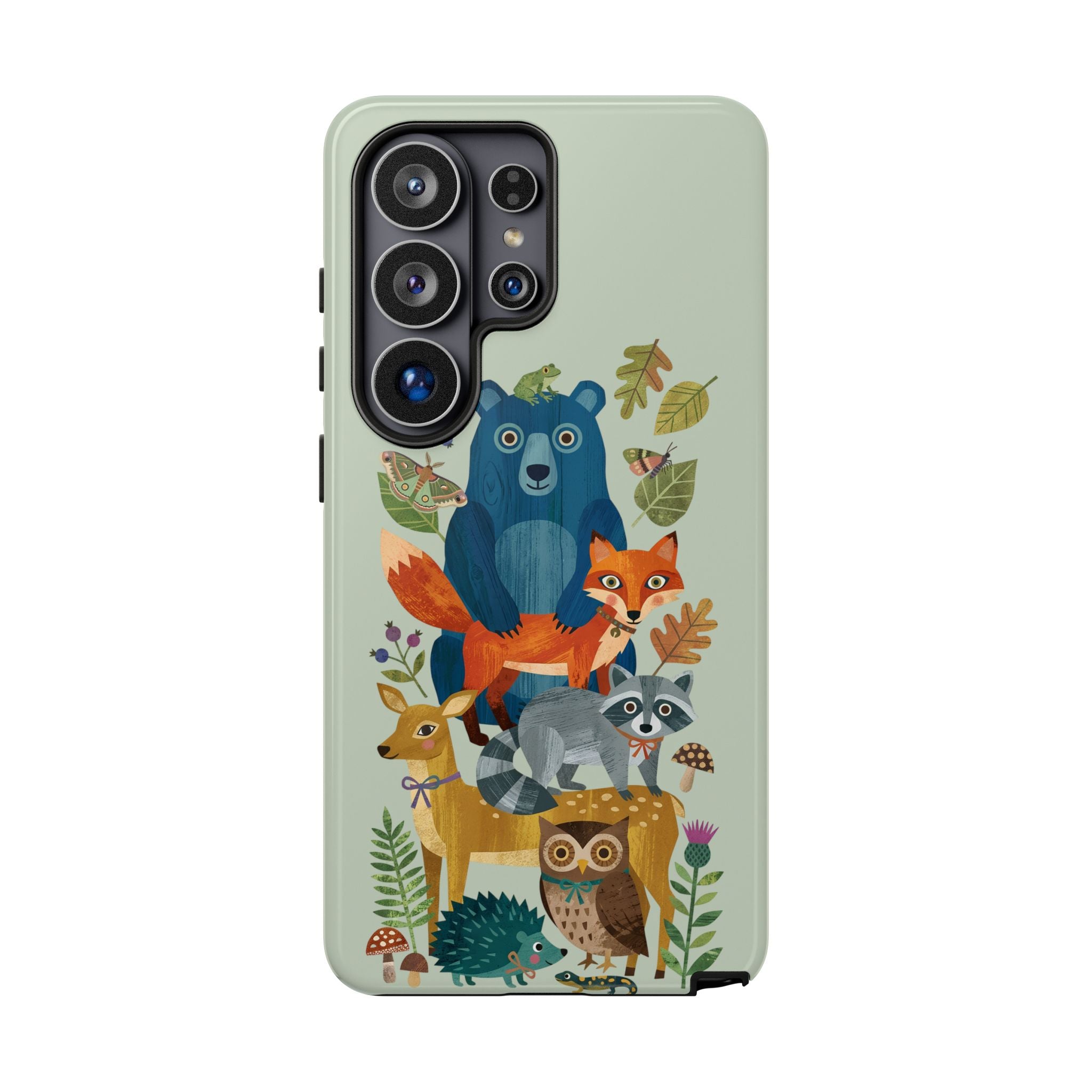 Woodland Stack Samsung Galaxy Phone Case | Cute Bear, Fox & Owl Protective Cover