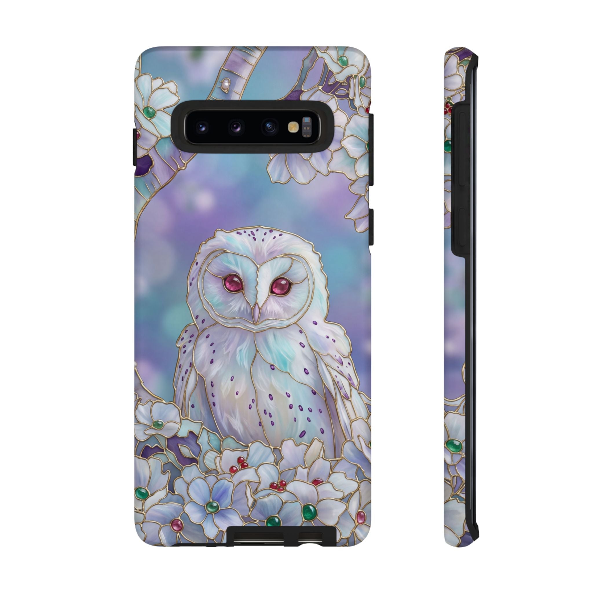 Floral Pastel Mystic Barn Owl Samsung Galaxy Case