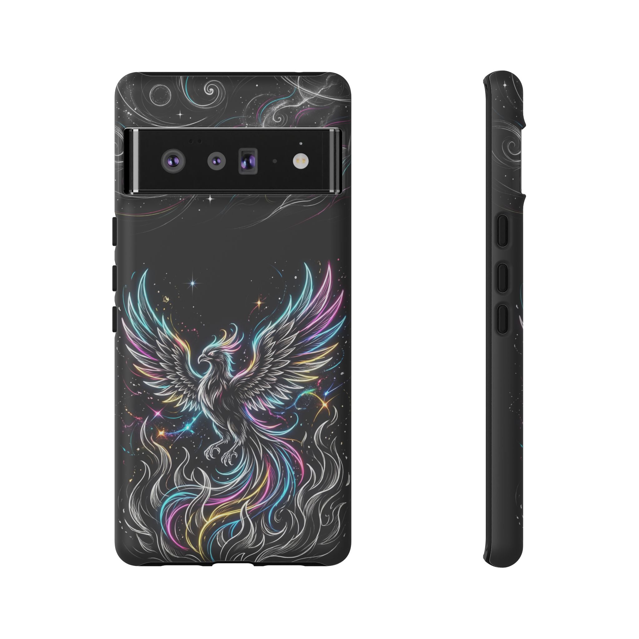 Colorful Neon Phoenix Tough Google Pixel Phone Case