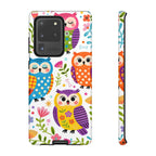 Simpatica Cover Protettiva Búho Colorato per Samsung Galaxy | Cover Rigida con Fantasia di Búho Carino