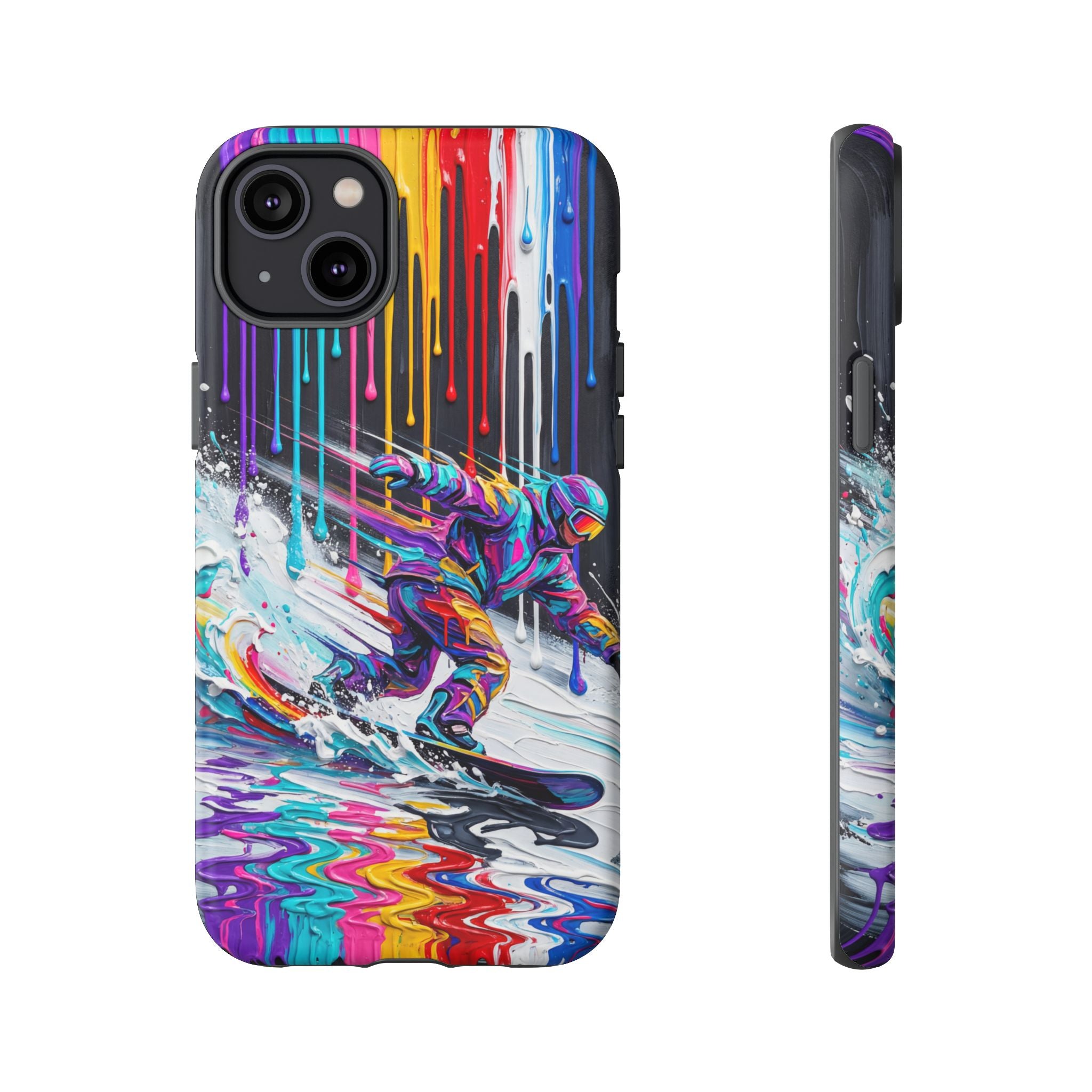 Colourful Snowboarder Art iPhone Case