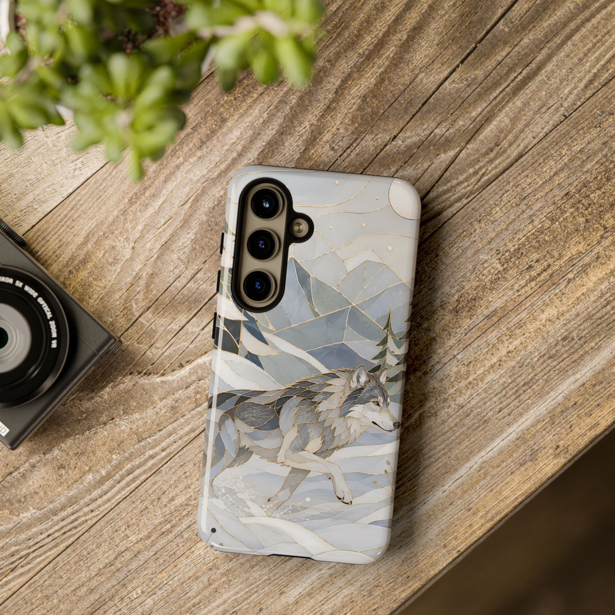 Winter Wolf Samsung Galaxy Phone Case | Mountain Forest iPhone Case