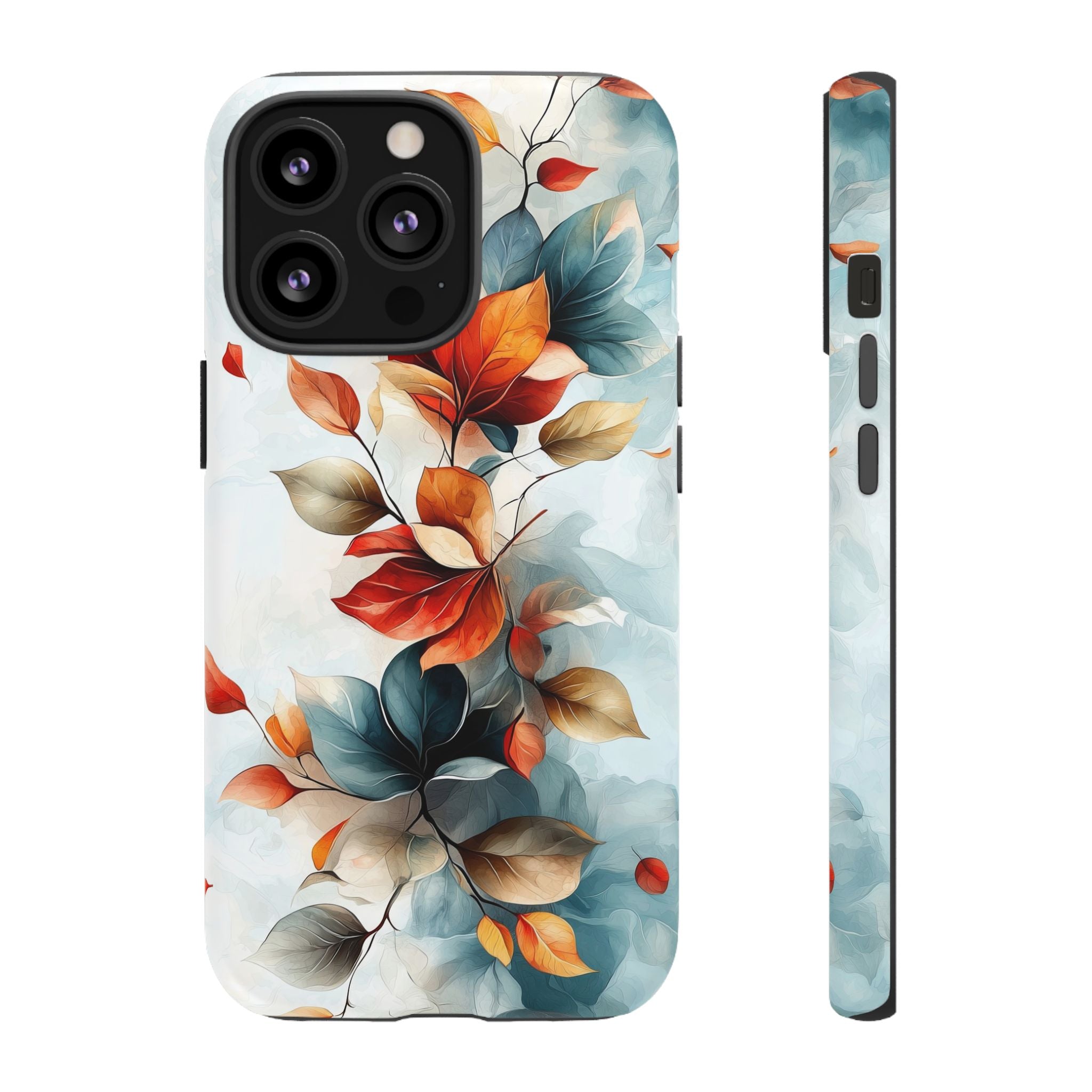 Floral Autumn Leaves Tough iPhone Case