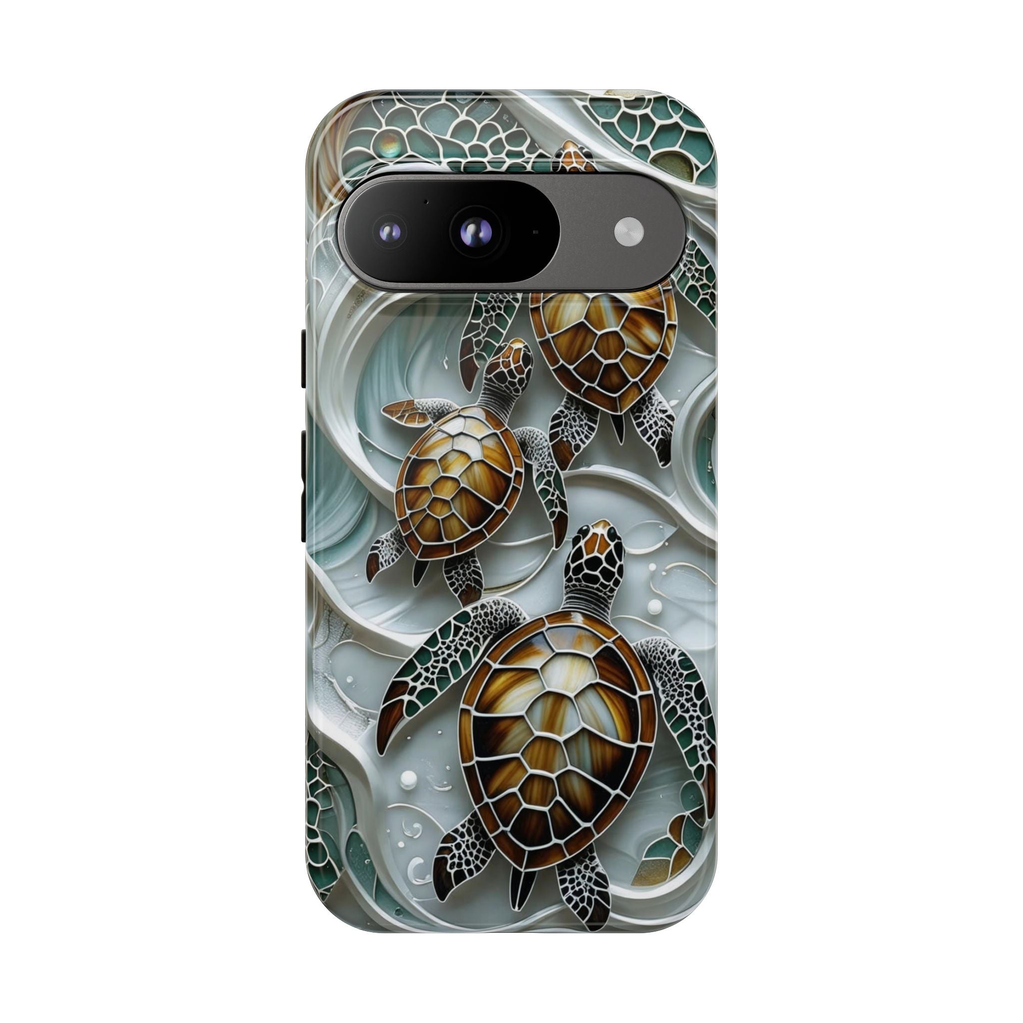 Sea Turtle Google Pixel Case — Ocean Waves Protective Phone Cover