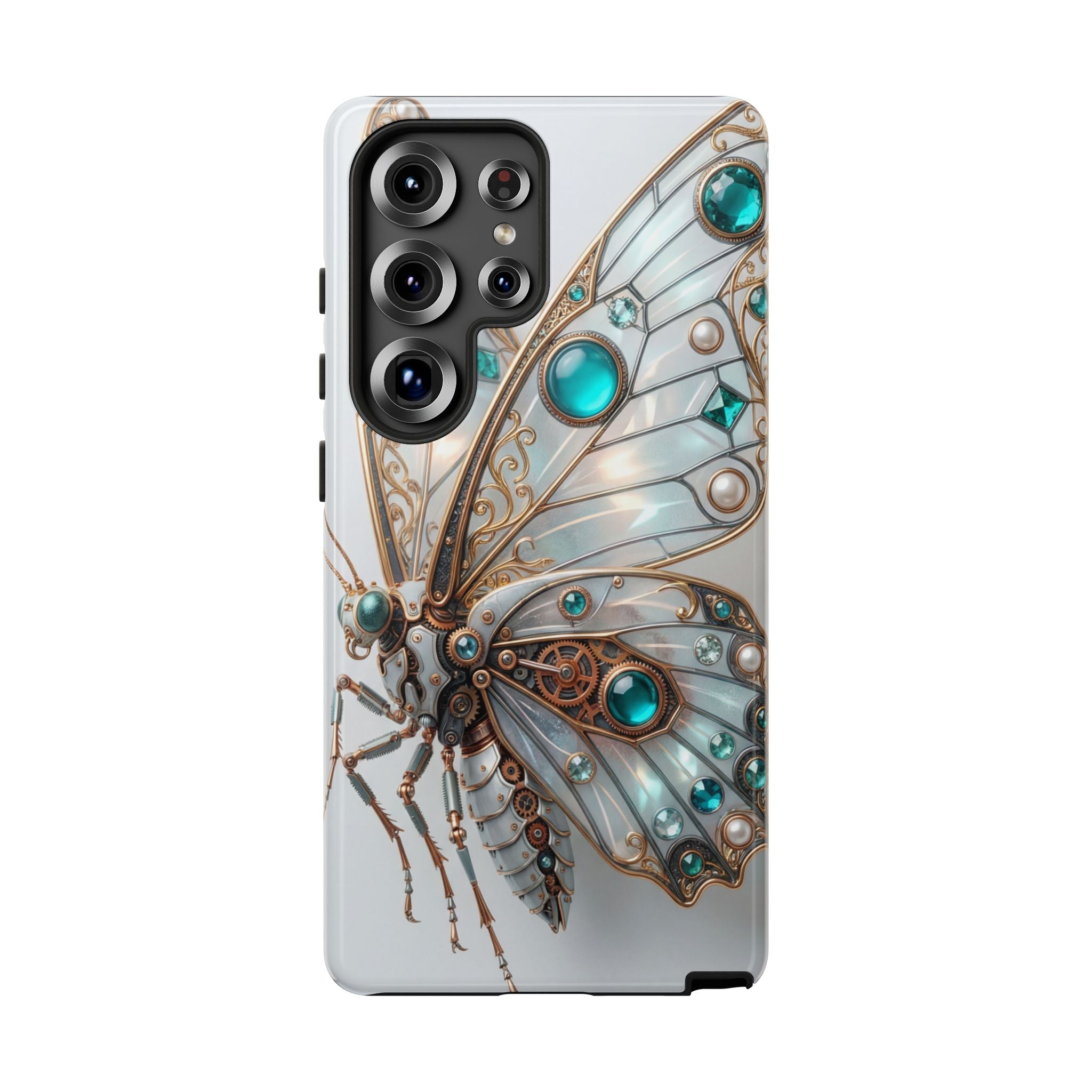 Butterfly Gem Phone Case — Steampunk Teal Jewel Samsung Galaxy Case