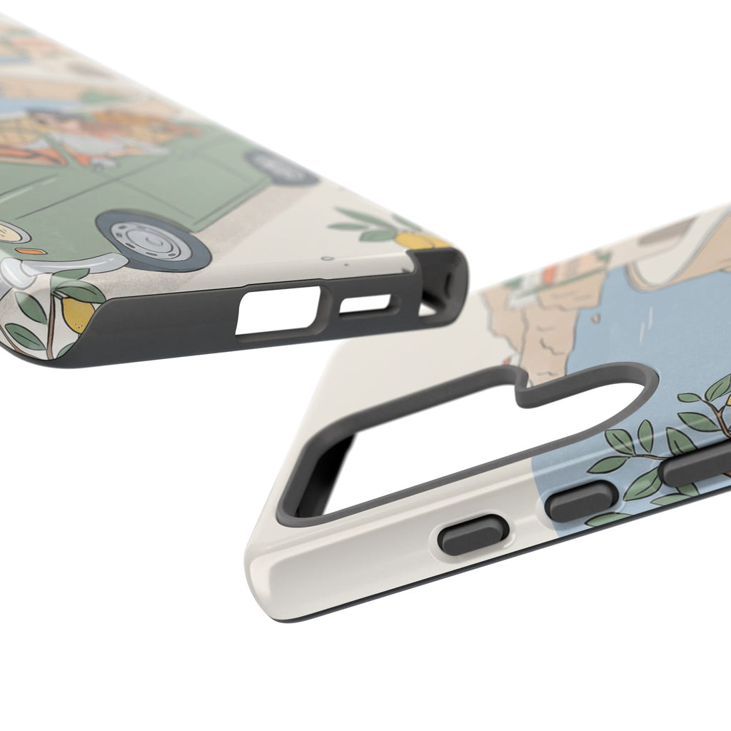 Retro Coastal Road Trip Design Samsung Galaxy Phone Case