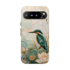 Kingfisher Google Pixel Phone Case | Lotus Flower Phone Case