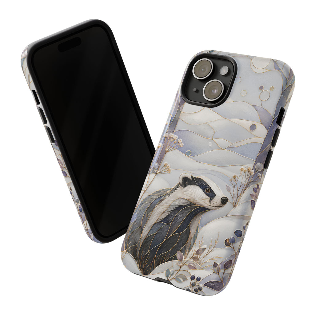 Badger iPhone Case | Stained Glass Wildlife iPhone Case