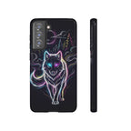 Neon Wolf Samsung Galaxy Phone Case | Mystic Glow Protective Tough Case