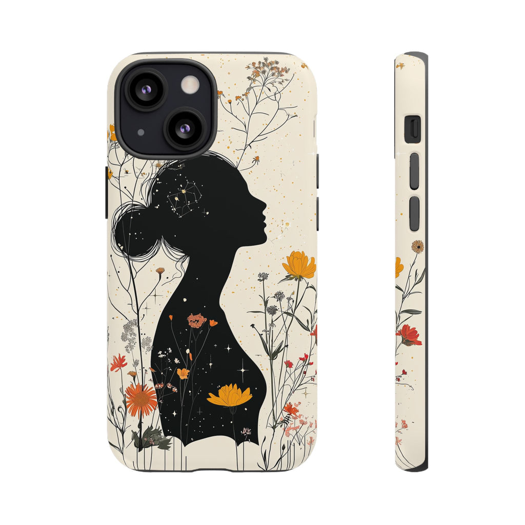 Floral Silhouette iPhone Case | Botanical Woman