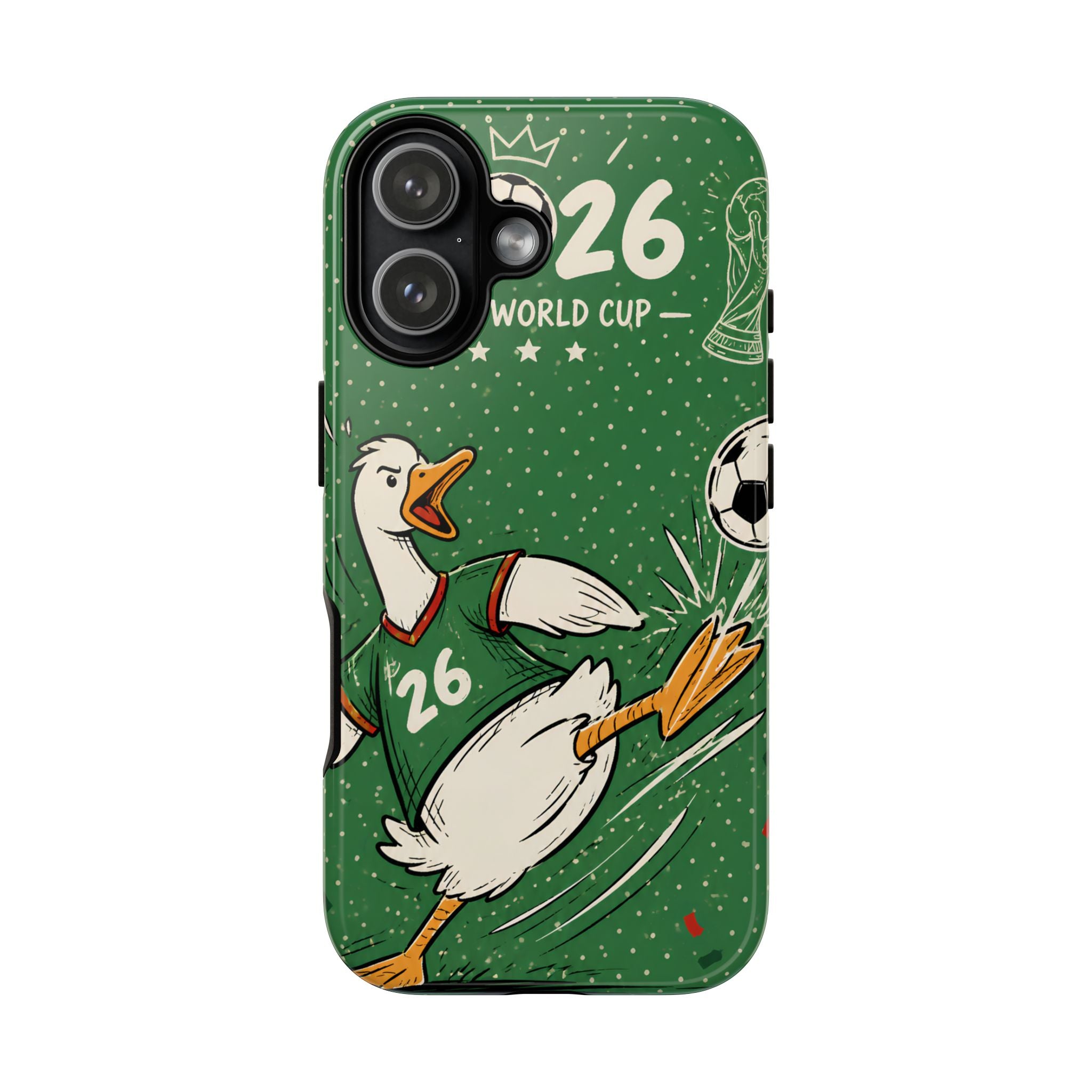 Soccer Duck iPhone Case | Funny Sports Mascot Cover