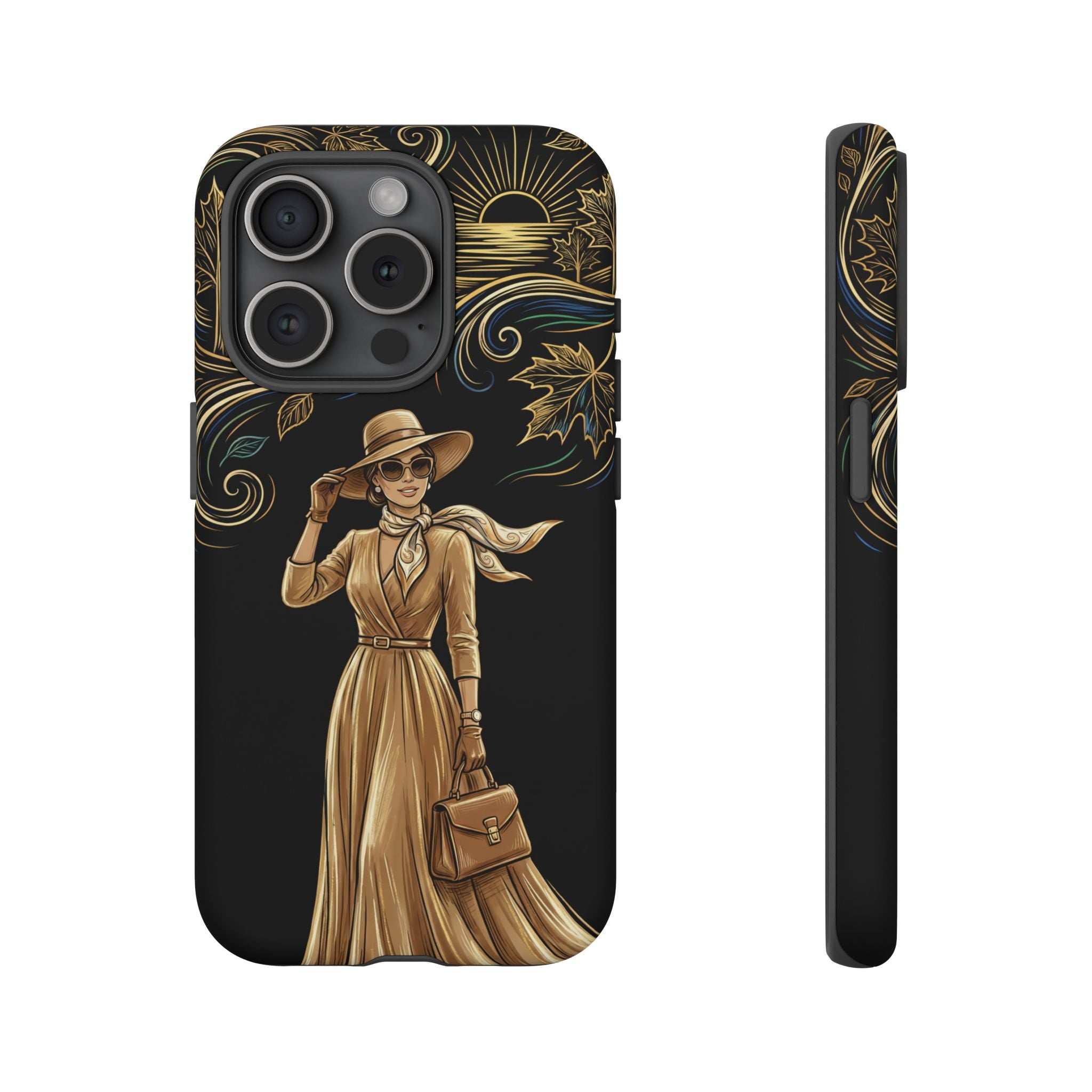 Vintage Autumn Lady iPhone Case