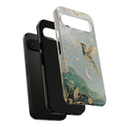 Celestial Hummingbird Google Pixel Phone Case | Moon & Bird Phone Case