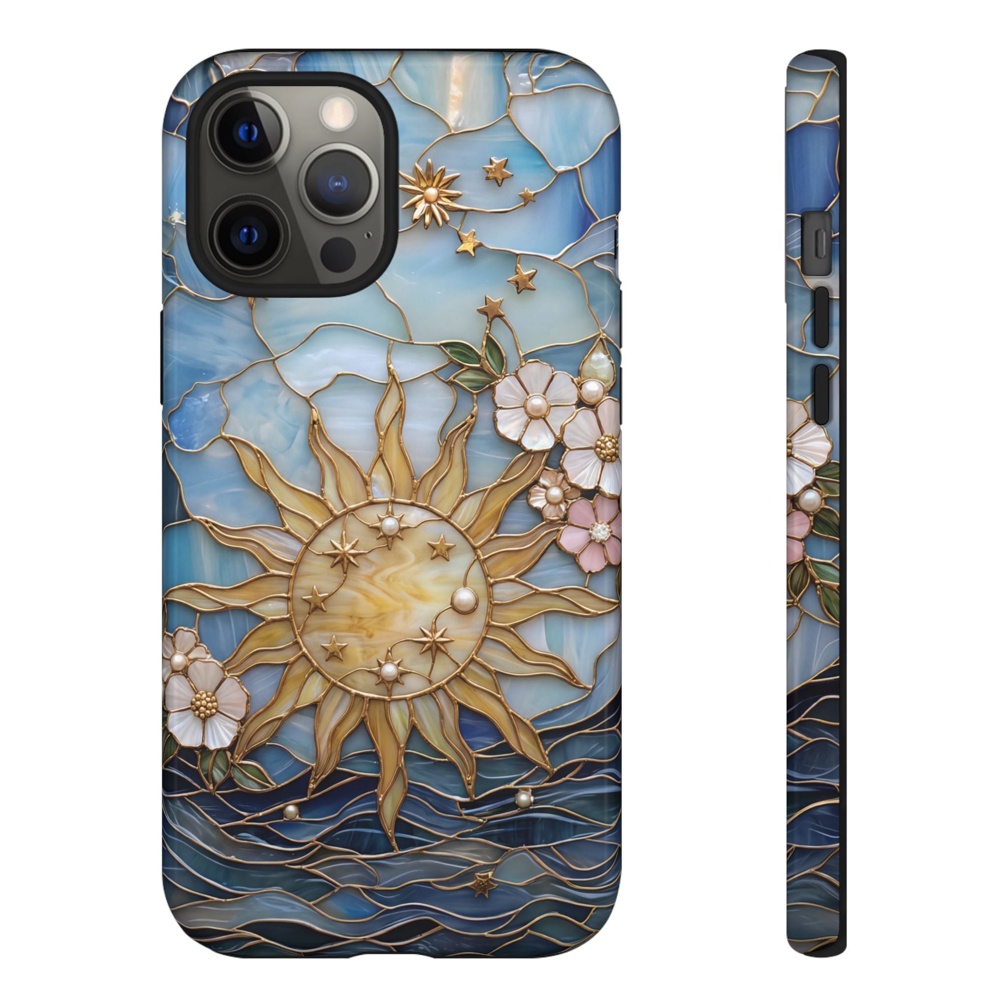 Stained Glass Floral Sun & Sea Tough iPhone Case