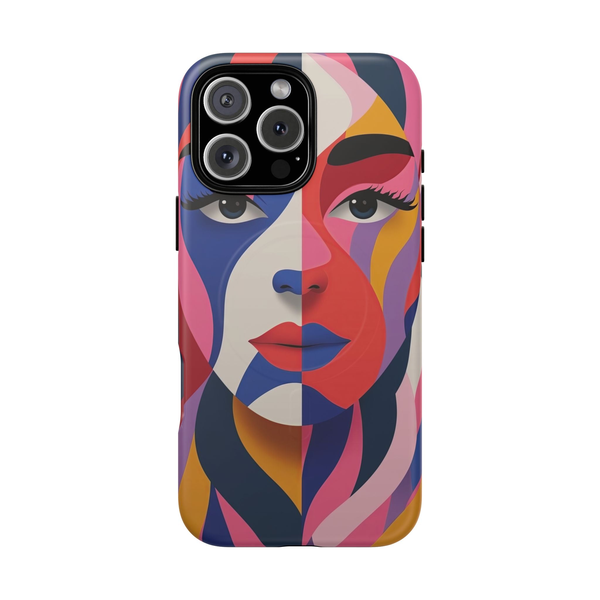 Abstract Colourful Face MagSafe iPhone Case | Vibrant Pop Art