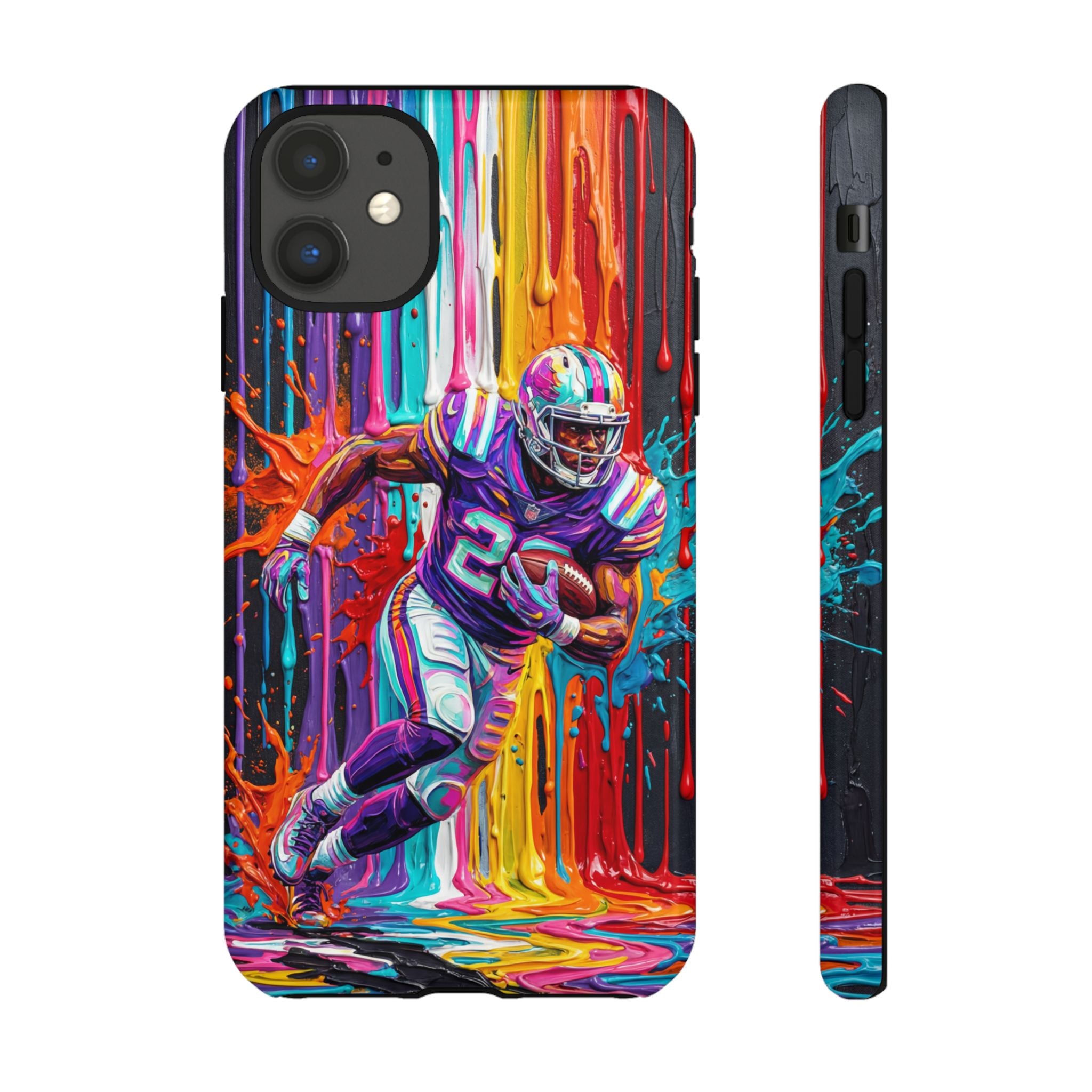 Vibrant American Football Runner iPhone Case