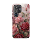 Vintage Rose Samsung Galaxy Phone Case | Floral Bouquet Art Cover