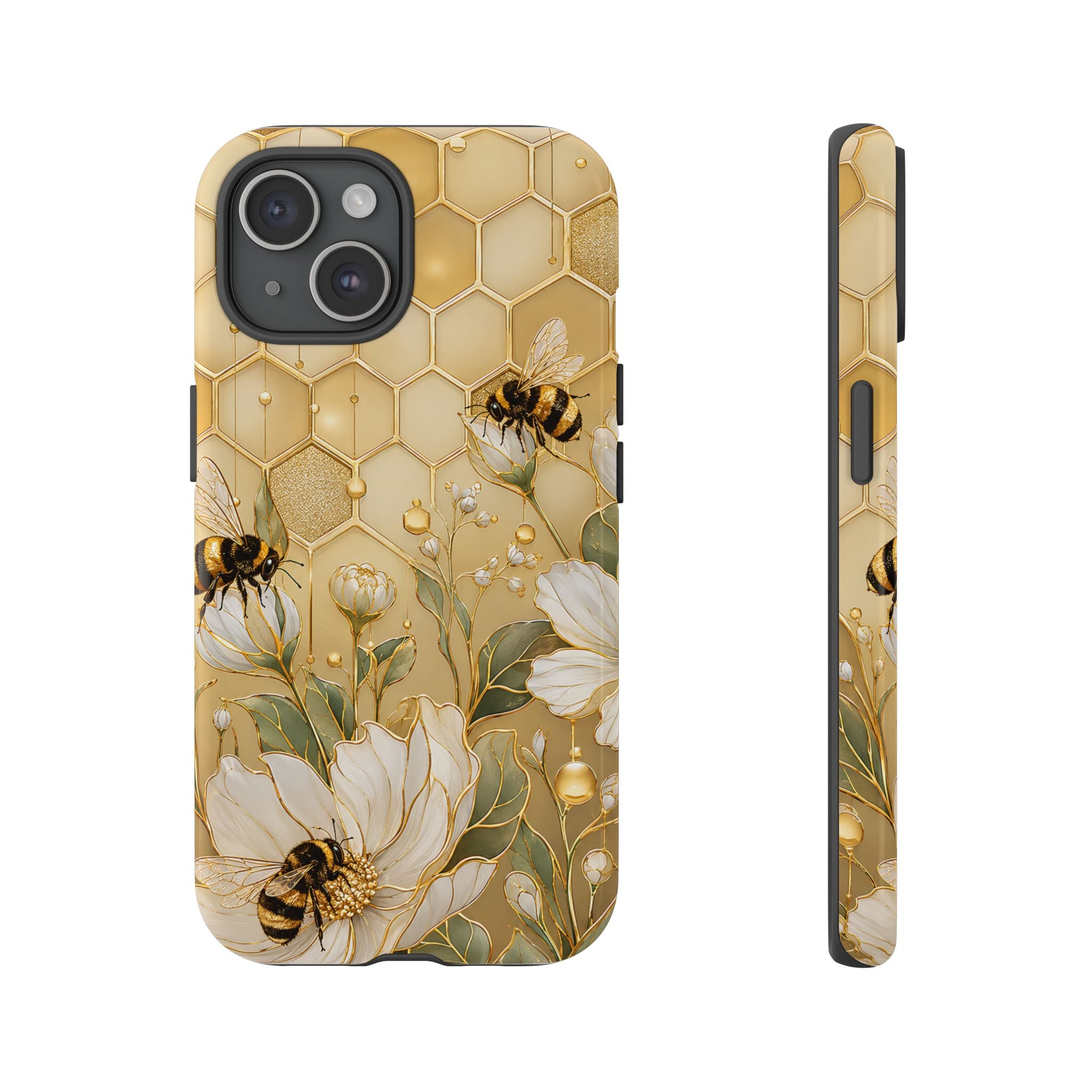 Bee Floral iPhone Case | Honeycomb Wildflower Cover